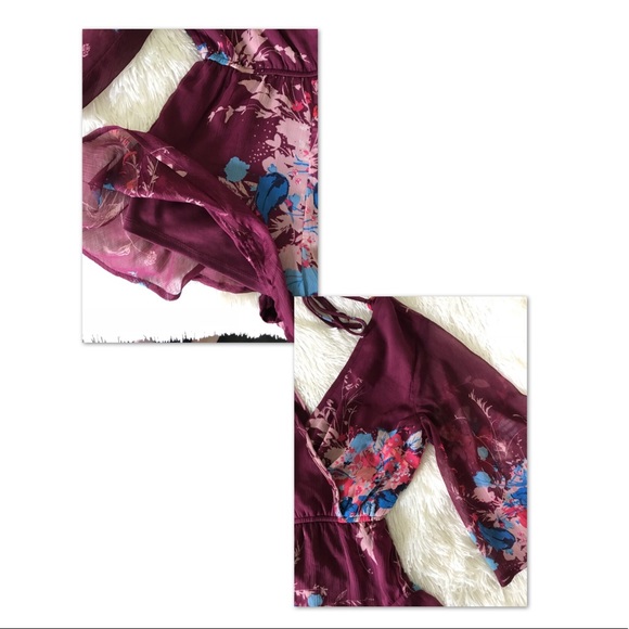 floral wine romper - Picture 2 of 3